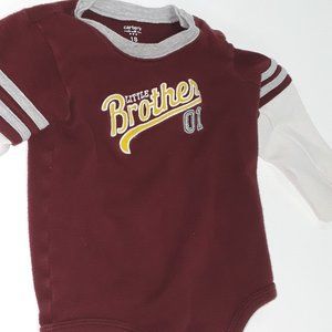 Carter's dark red Little Brother bodysuit